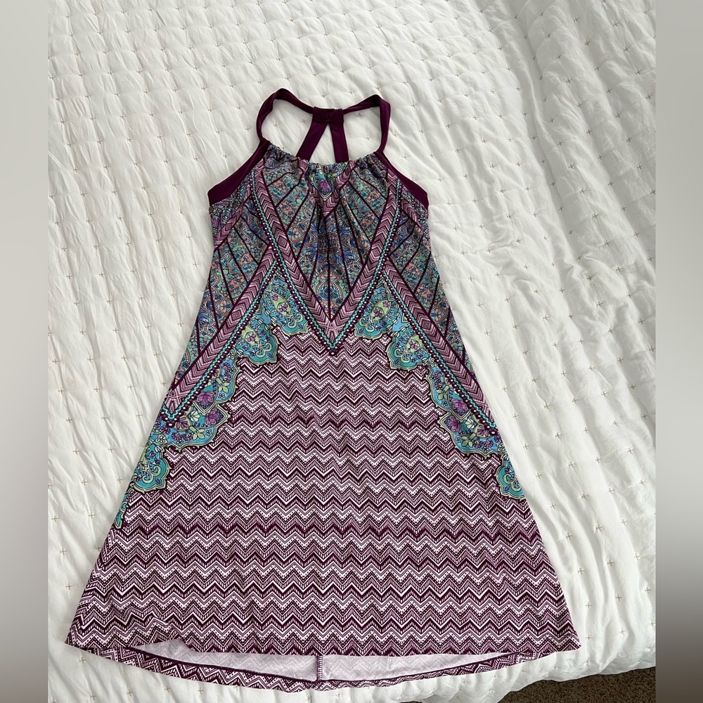 Prana Multicolor Geometric Mini Dress